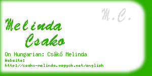 melinda csako business card